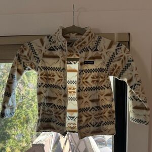 Kids patterned fleece jacket, wore a couple times before outgrowing